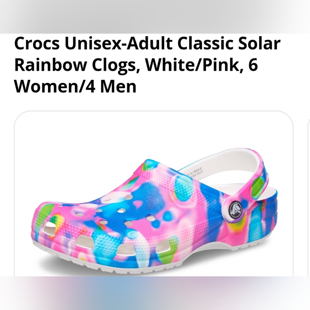 CROCS Women's Classic Solar Rainbow Clogs - Multicolor